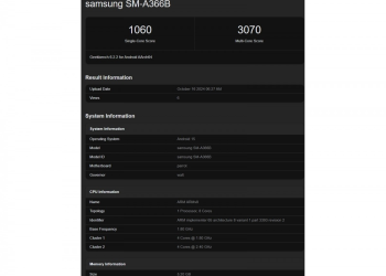 Samsung Galaxy A36 runs Geekbench with a surprising Android version