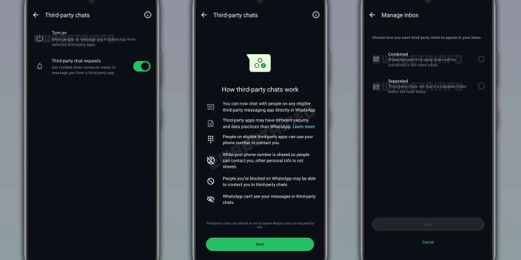 WhatsApp third-party chat